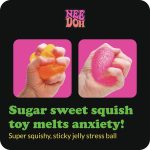 Schylling NeeDoh Gumdrop - Textured Sensory Toy with Super Solid Squish - 2.5 Tall - Colors May Vary (Pack of 1)