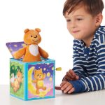 Schylling-Teddy Bear Pop N Glow Jack in The Box-18+mo-TPGJB. Small